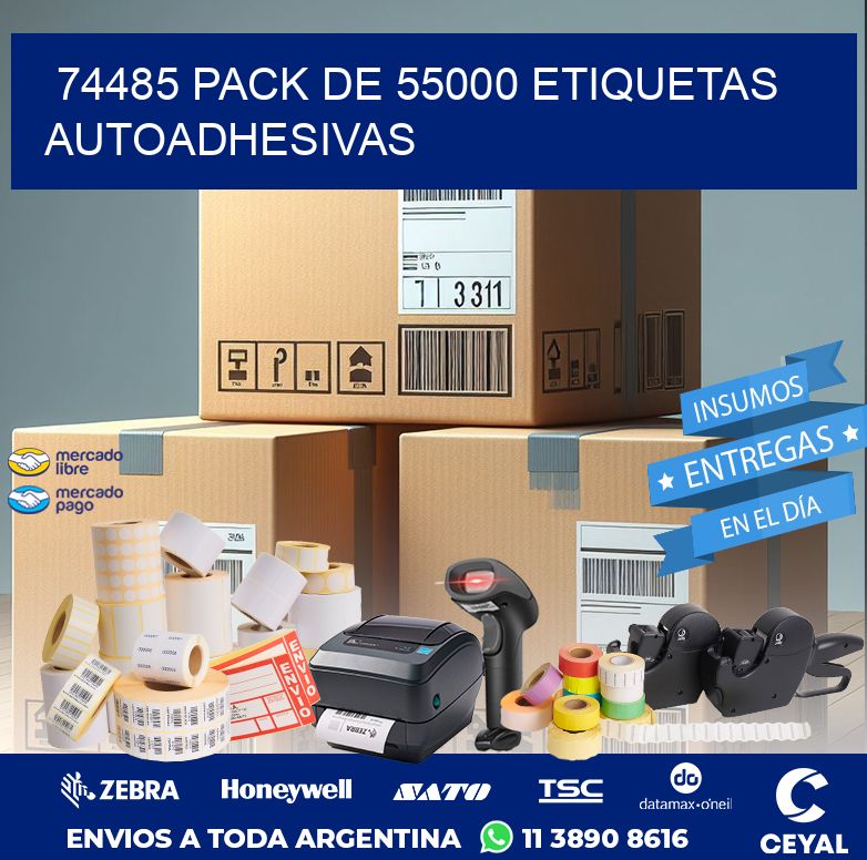 74485 PACK DE 55000 ETIQUETAS AUTOADHESIVAS