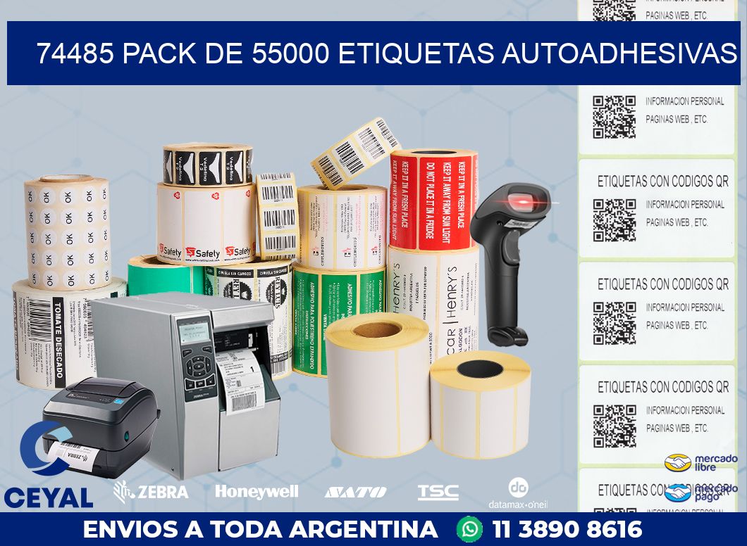 74485 PACK DE 55000 ETIQUETAS AUTOADHESIVAS