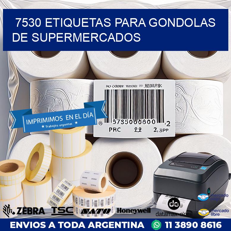 7530 ETIQUETAS PARA GONDOLAS DE SUPERMERCADOS