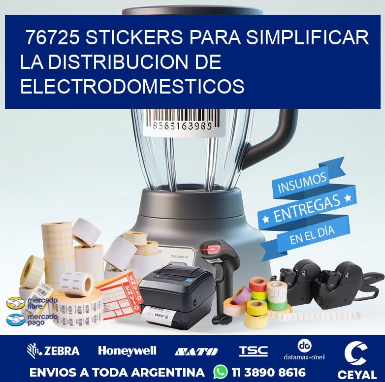 76725 STICKERS PARA SIMPLIFICAR LA DISTRIBUCION DE ELECTRODOMESTICOS