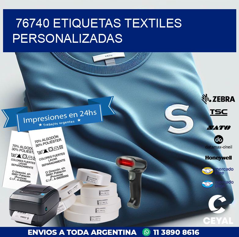 76740 ETIQUETAS TEXTILES PERSONALIZADAS