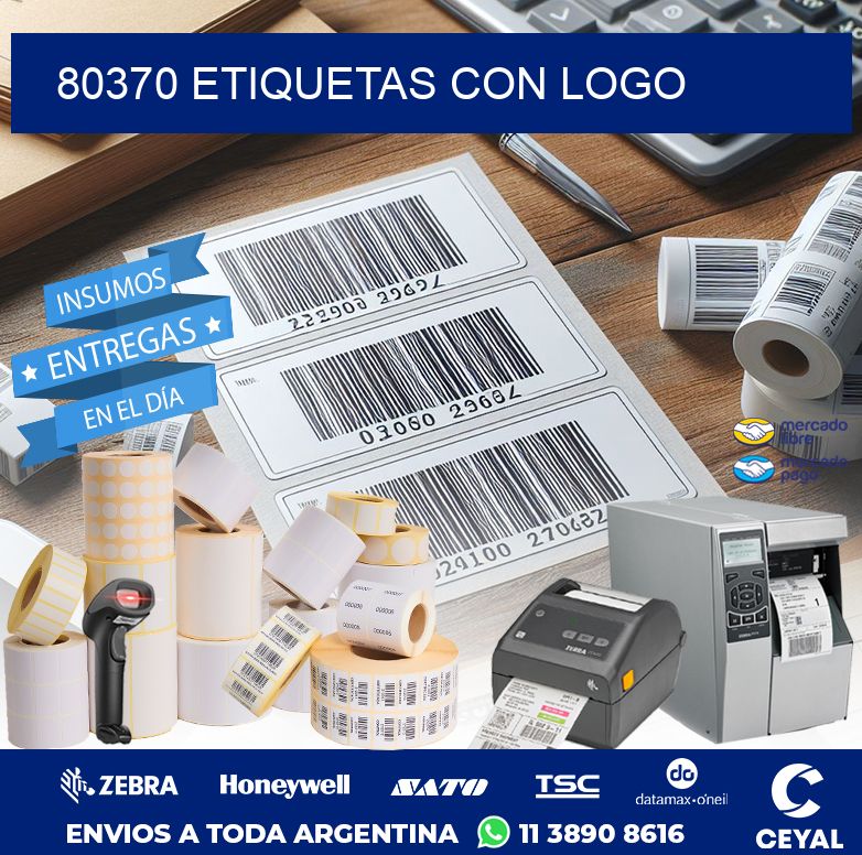 80370 ETIQUETAS CON LOGO