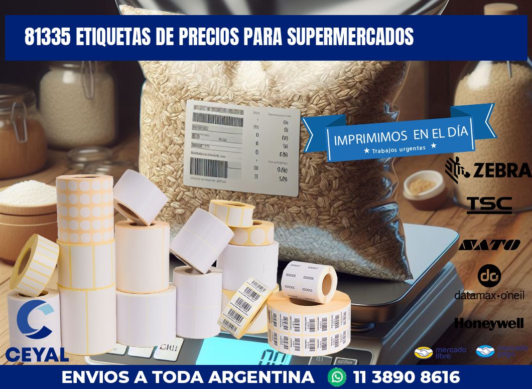 81335 ETIQUETAS DE PRECIOS PARA SUPERMERCADOS