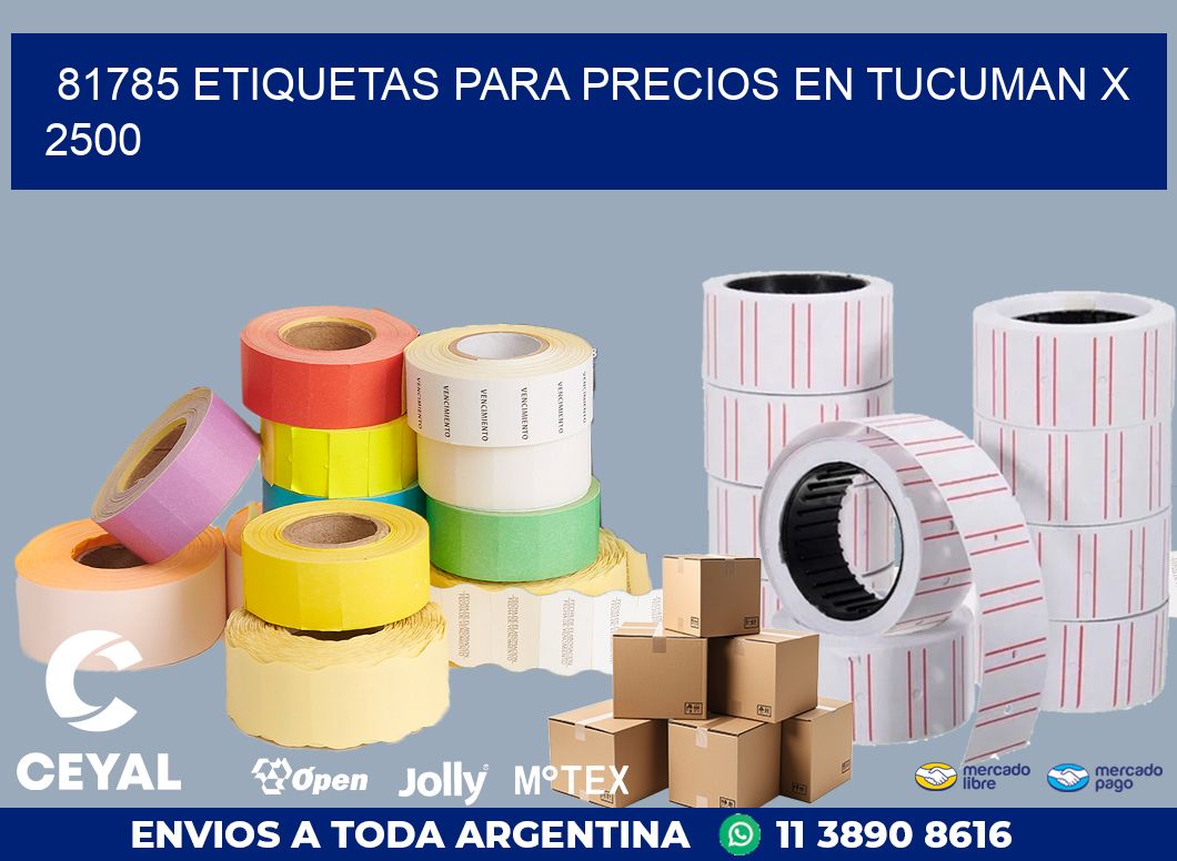 81785 ETIQUETAS PARA PRECIOS EN TUCUMAN X 2500
