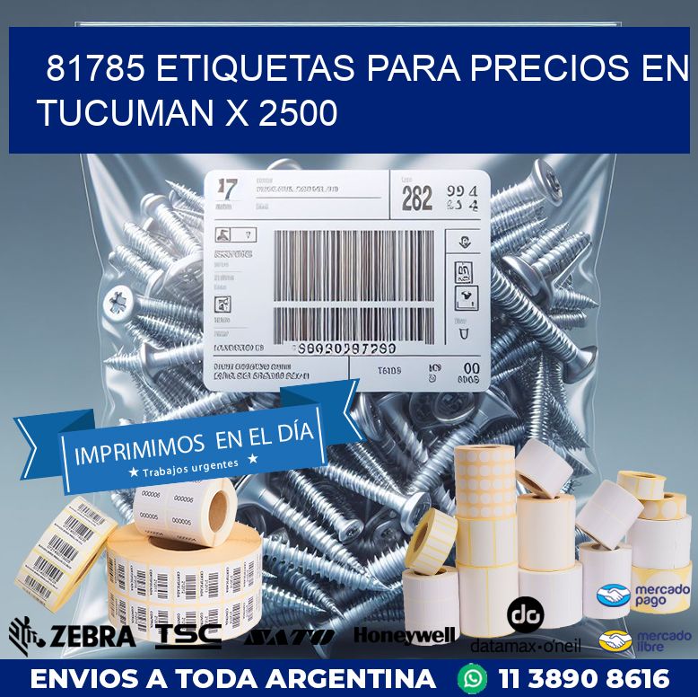 81785 ETIQUETAS PARA PRECIOS EN TUCUMAN X 2500