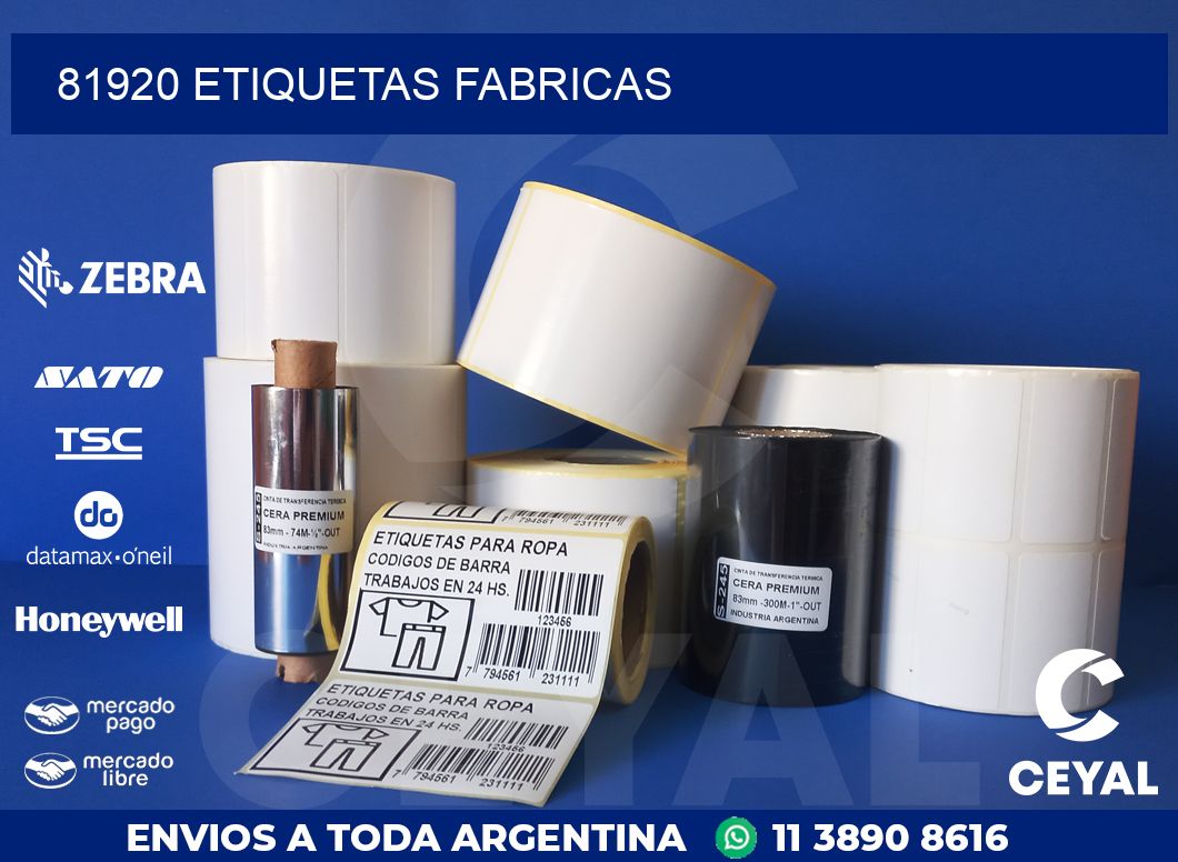 81920 ETIQUETAS FABRICAS