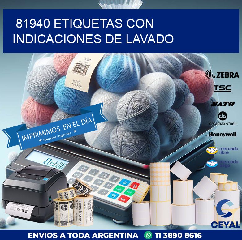 81940 ETIQUETAS CON INDICACIONES DE LAVADO