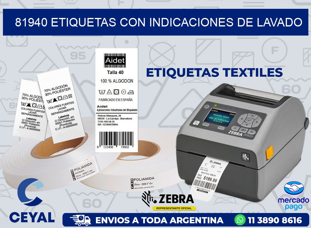 81940 ETIQUETAS CON INDICACIONES DE LAVADO