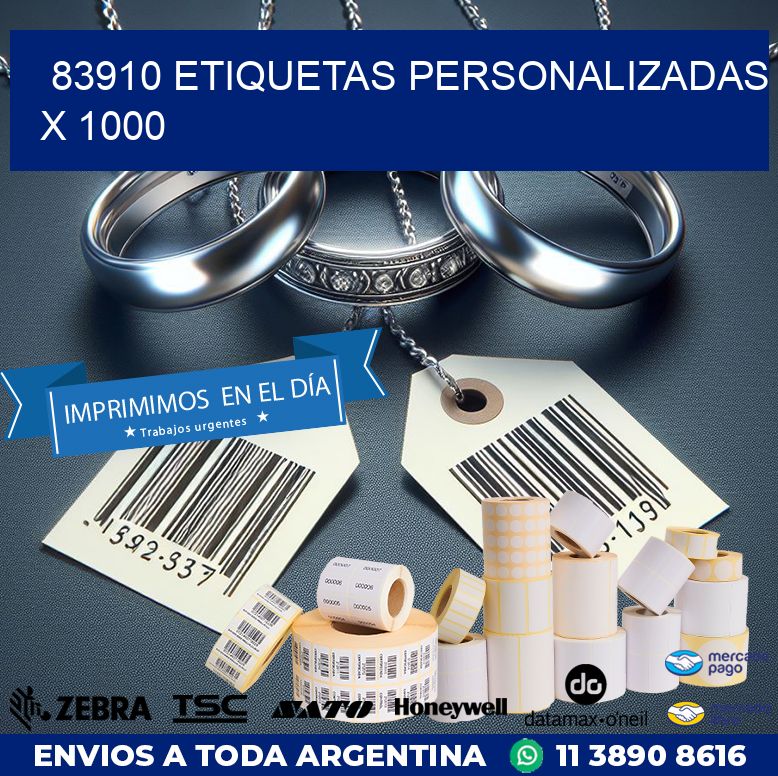 83910 ETIQUETAS PERSONALIZADAS X 1000