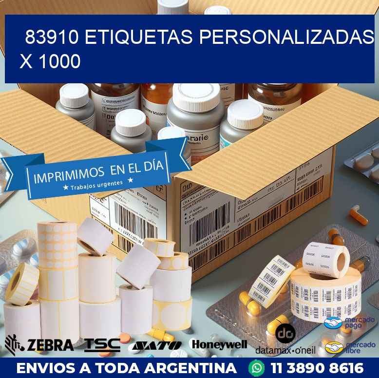 83910 ETIQUETAS PERSONALIZADAS X 1000