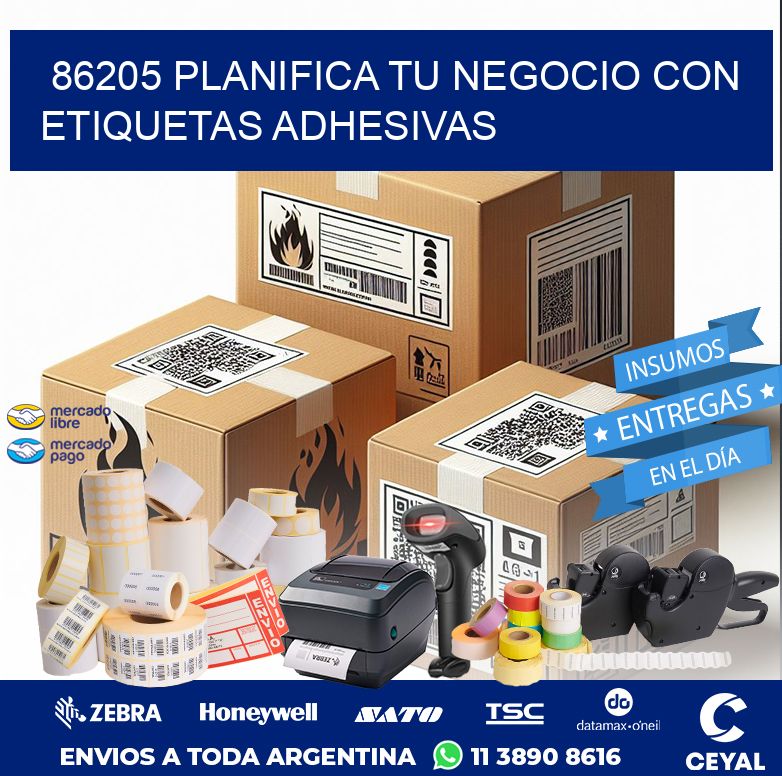 86205 PLANIFICA TU NEGOCIO CON ETIQUETAS ADHESIVAS