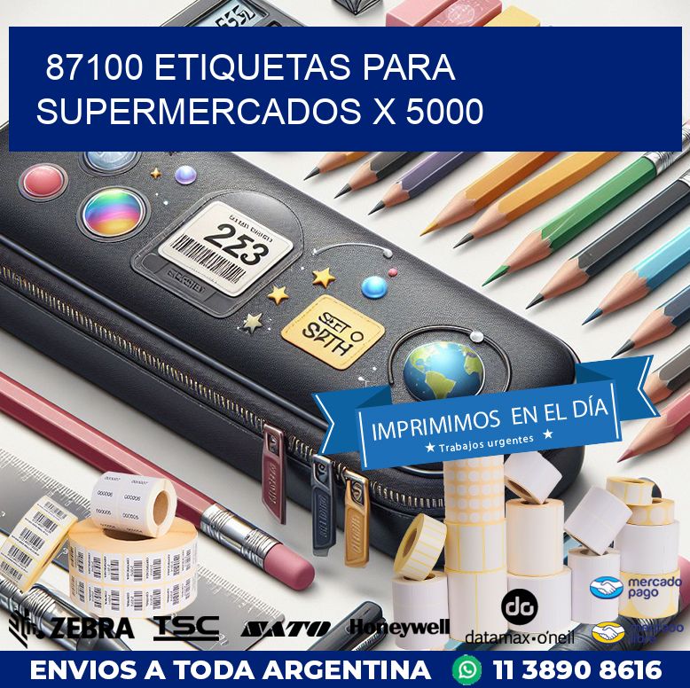 87100 ETIQUETAS PARA SUPERMERCADOS X 5000