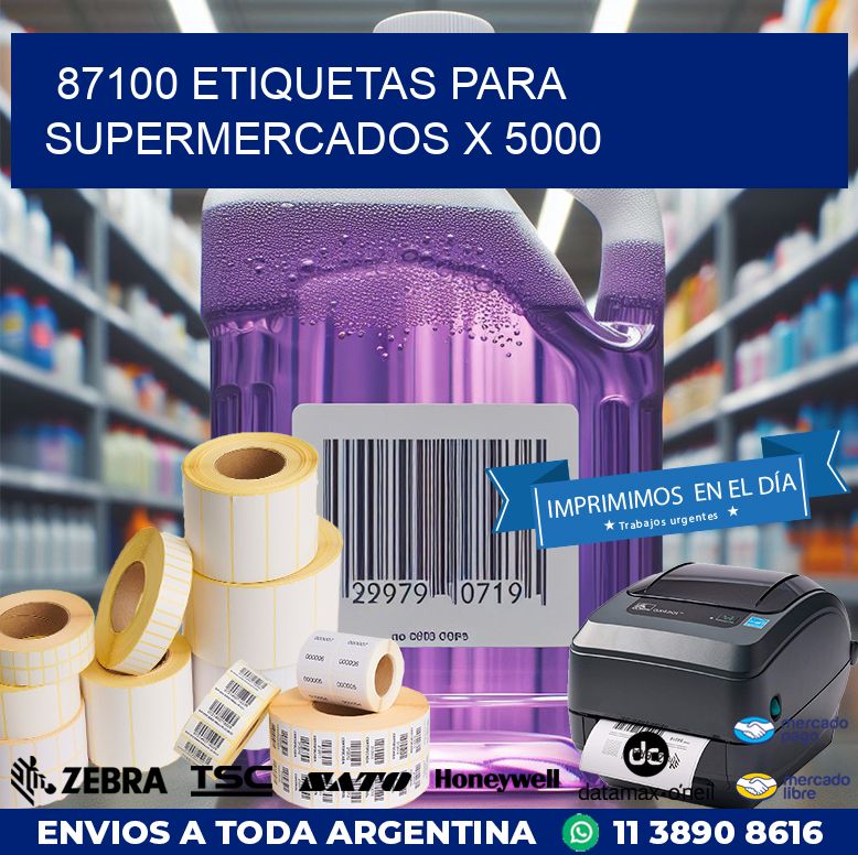 87100 ETIQUETAS PARA SUPERMERCADOS X 5000