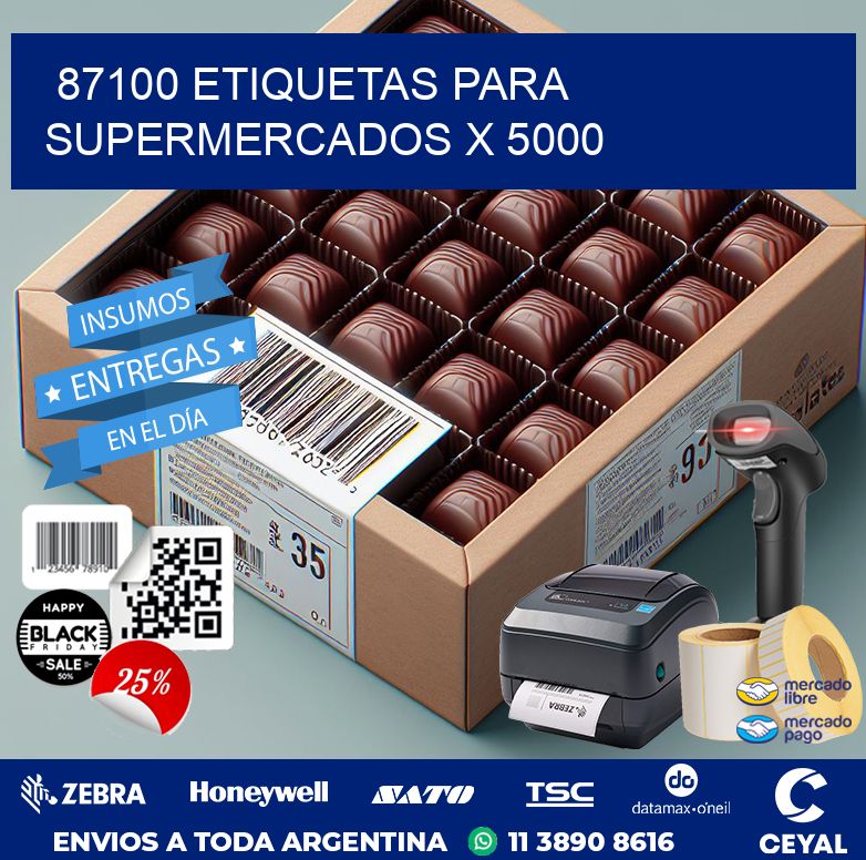 87100 ETIQUETAS PARA SUPERMERCADOS X 5000