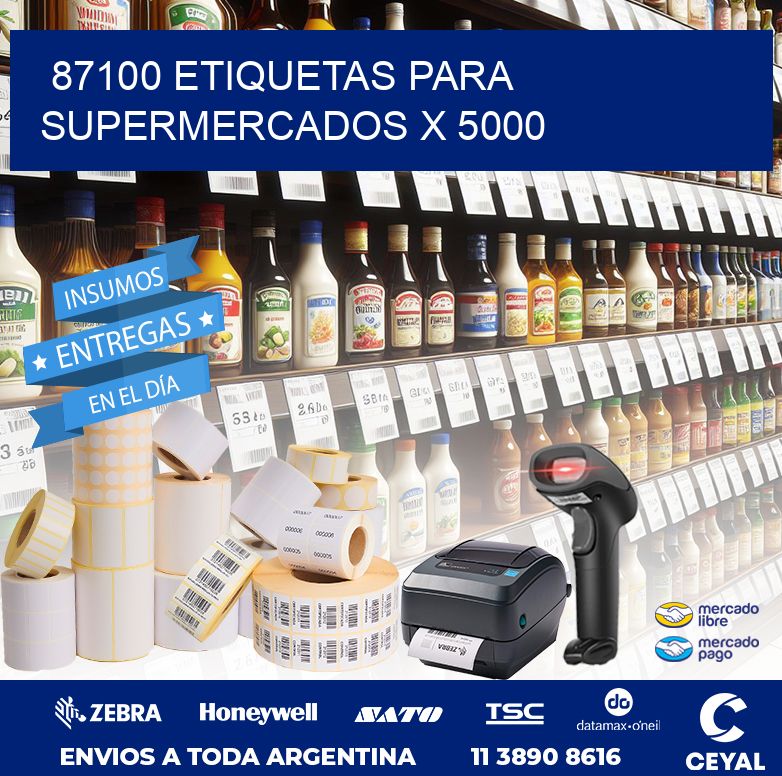 87100 ETIQUETAS PARA SUPERMERCADOS X 5000