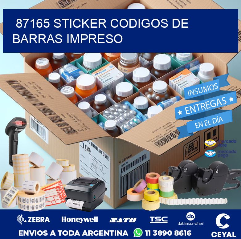87165 STICKER CODIGOS DE BARRAS IMPRESO