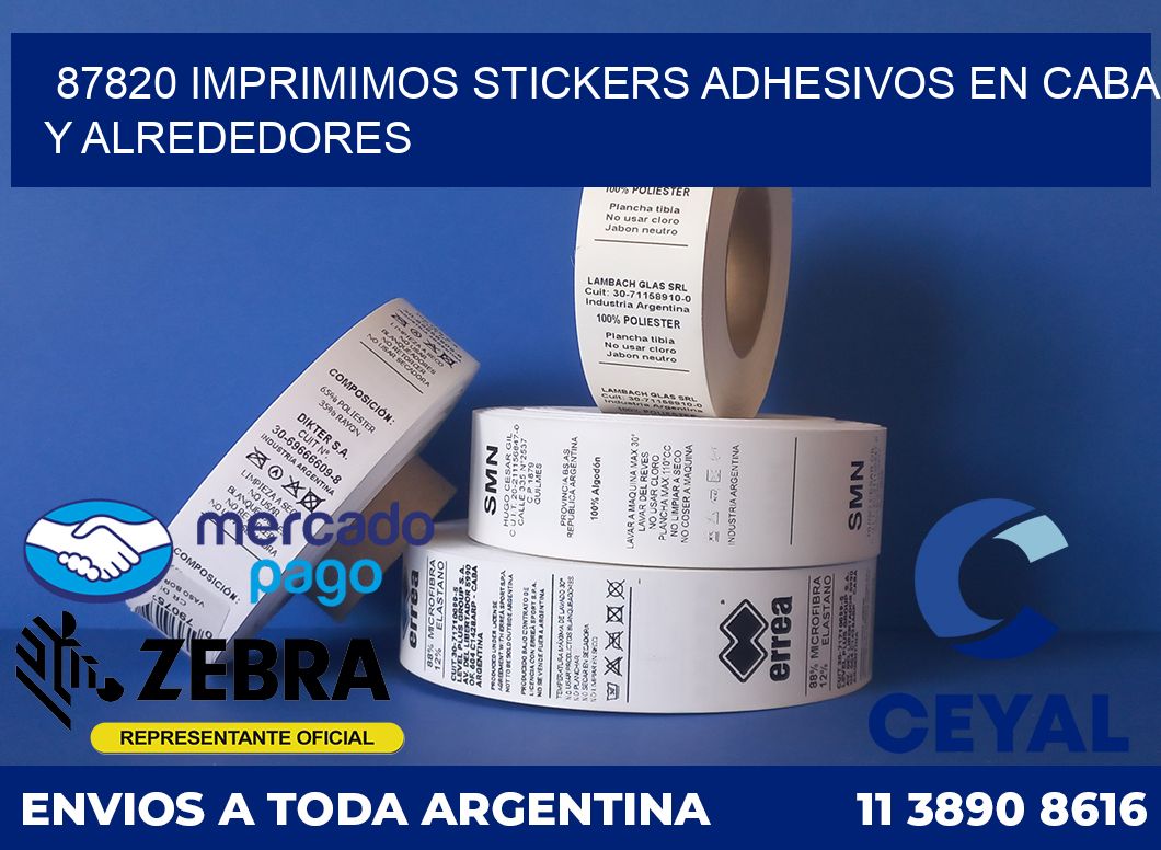 87820 IMPRIMIMOS STICKERS ADHESIVOS EN CABA Y ALREDEDORES