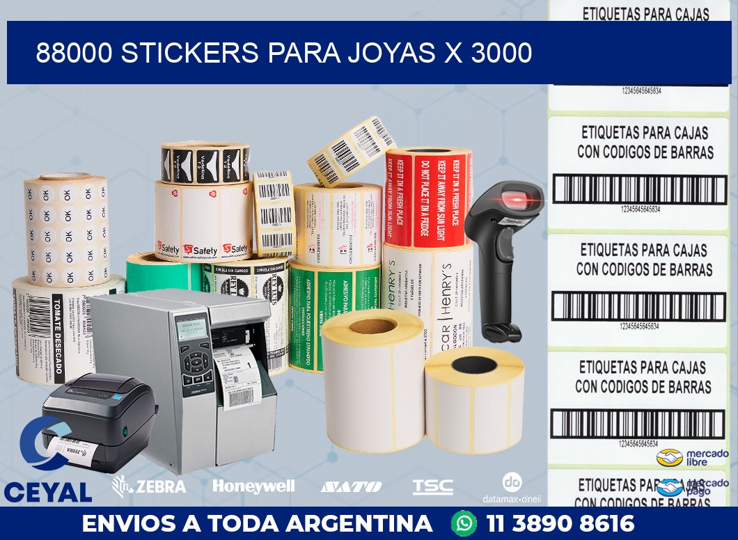 88000 STICKERS PARA JOYAS X 3000