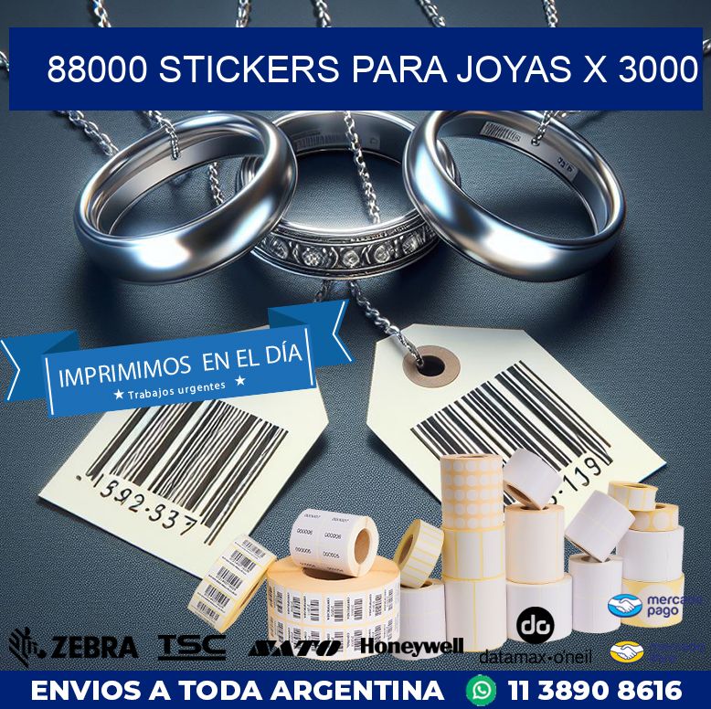 88000 STICKERS PARA JOYAS X 3000