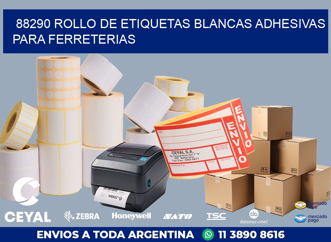 88290 ROLLO DE ETIQUETAS BLANCAS ADHESIVAS PARA FERRETERIAS