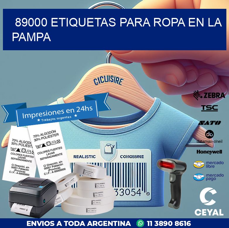 89000 ETIQUETAS PARA ROPA EN LA PAMPA