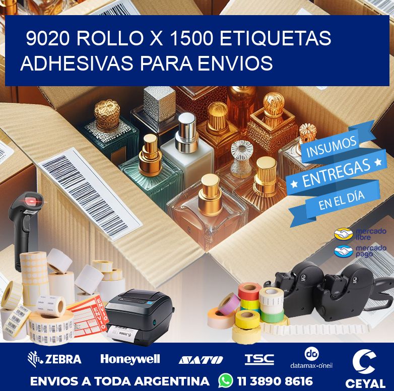 9020 ROLLO X 1500 ETIQUETAS ADHESIVAS PARA ENVIOS
