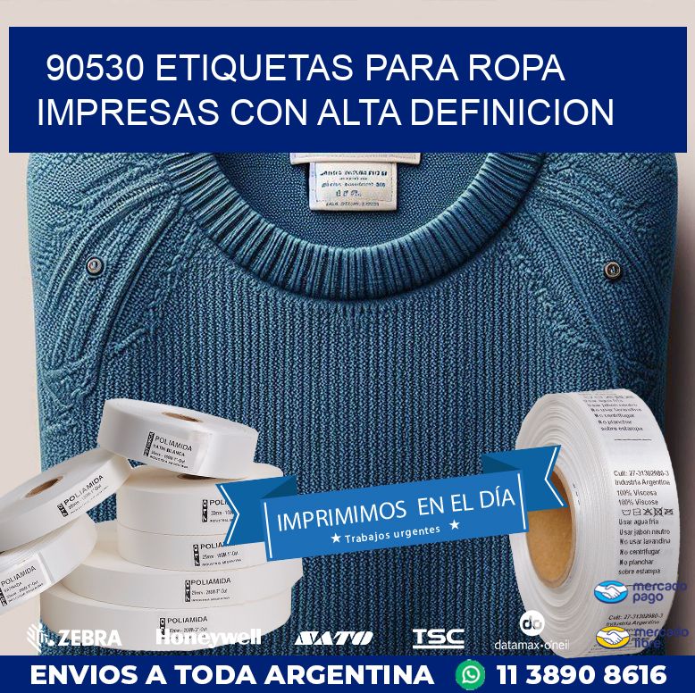 90530 ETIQUETAS PARA ROPA IMPRESAS CON ALTA DEFINICION