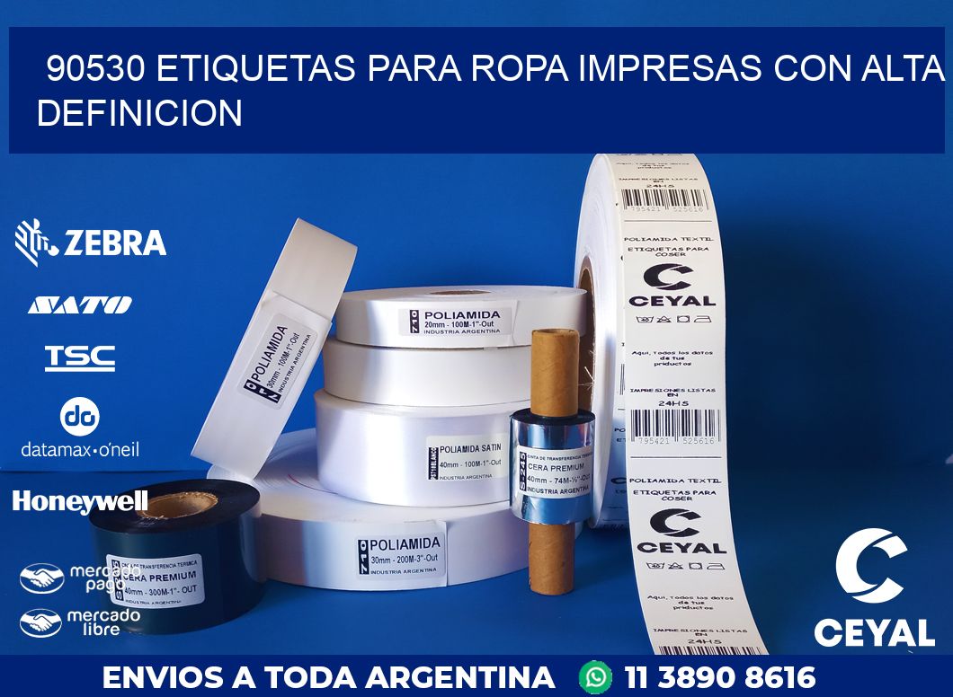 90530 ETIQUETAS PARA ROPA IMPRESAS CON ALTA DEFINICION