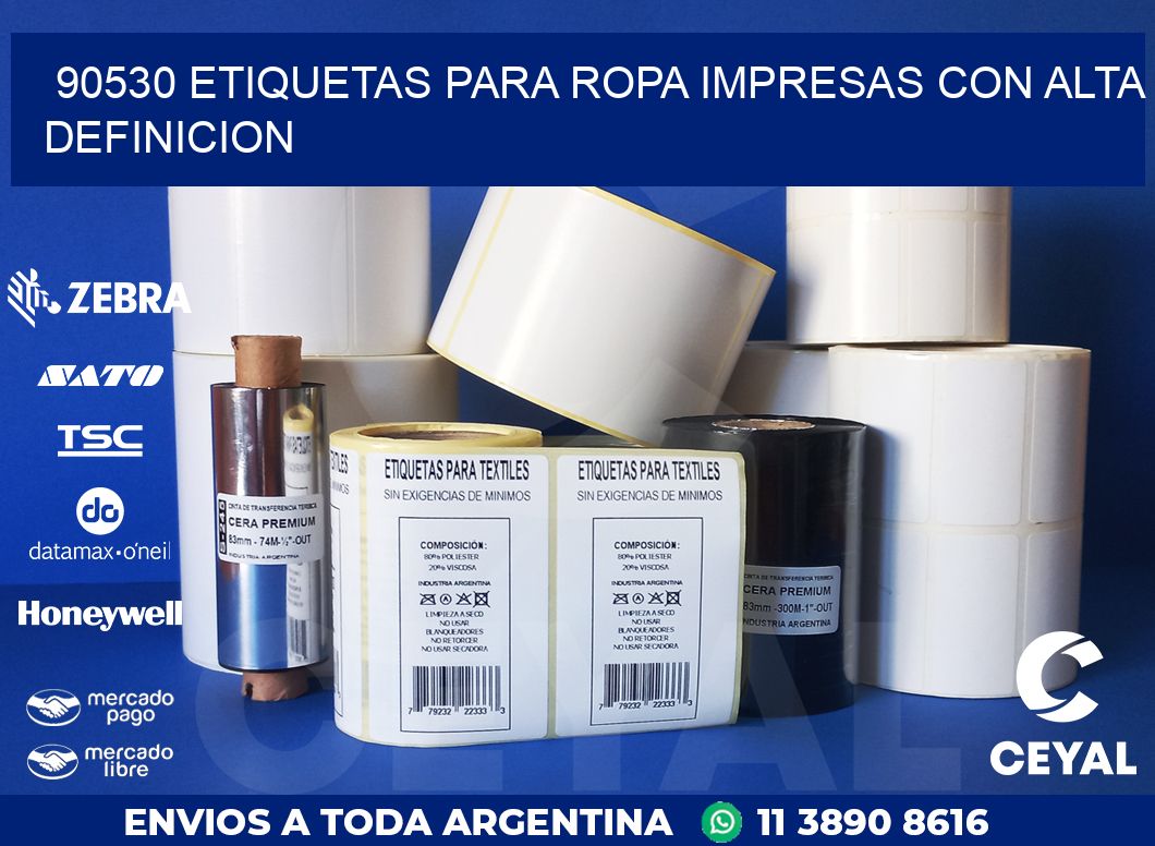 90530 ETIQUETAS PARA ROPA IMPRESAS CON ALTA DEFINICION