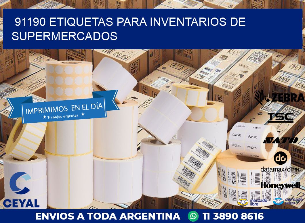 91190 ETIQUETAS PARA INVENTARIOS DE SUPERMERCADOS