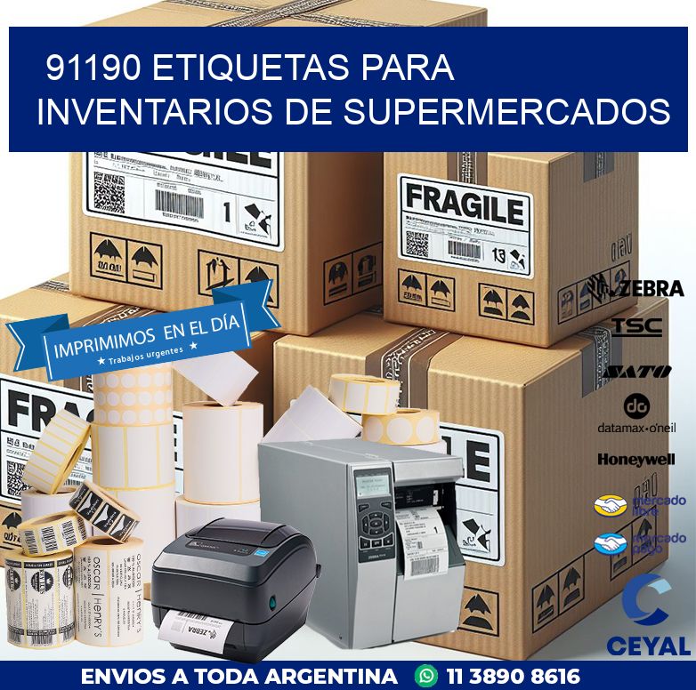 91190 ETIQUETAS PARA INVENTARIOS DE SUPERMERCADOS