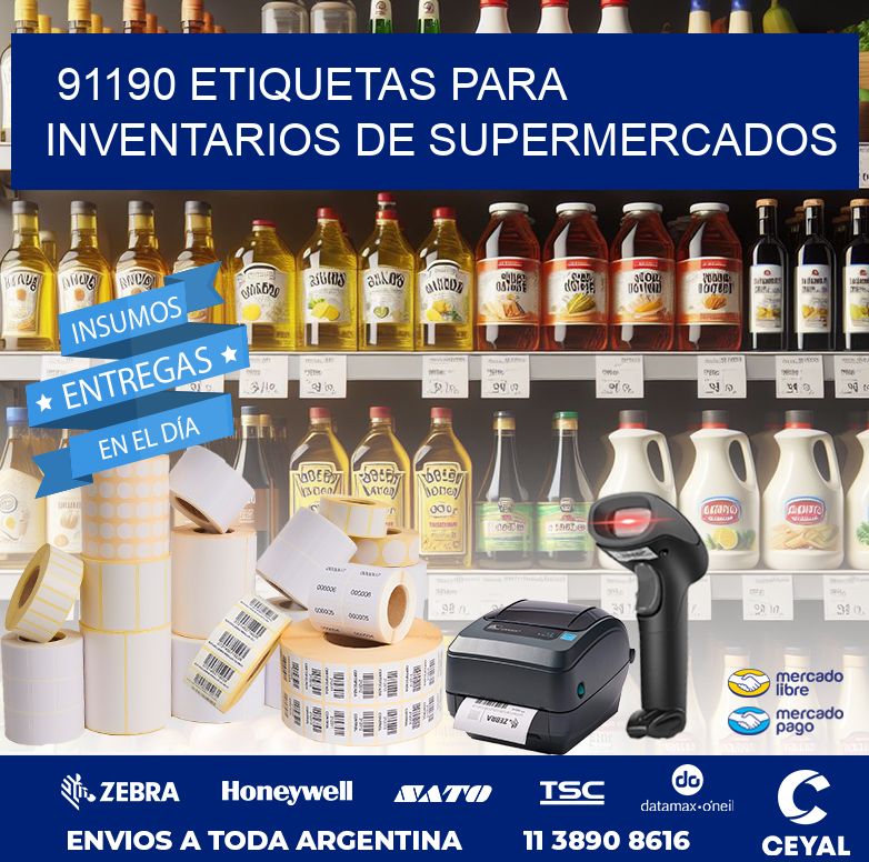 91190 ETIQUETAS PARA INVENTARIOS DE SUPERMERCADOS