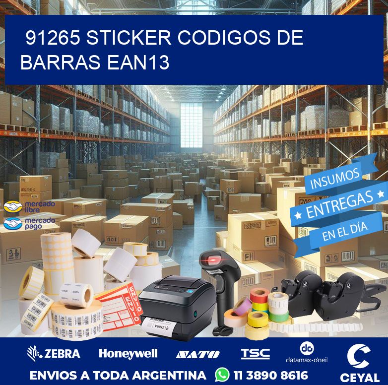 91265 STICKER CODIGOS DE BARRAS EAN13