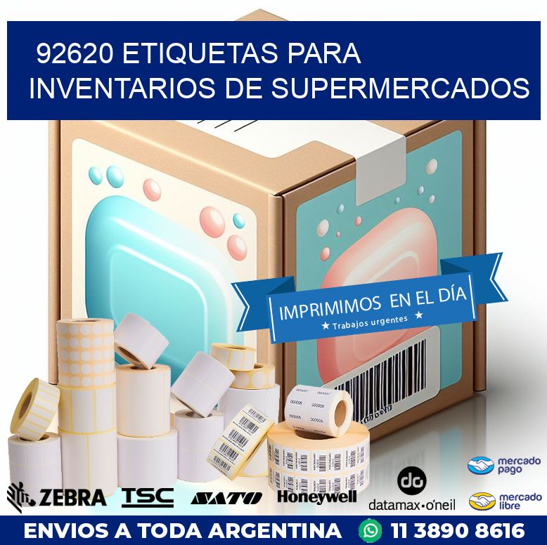 92620 ETIQUETAS PARA INVENTARIOS DE SUPERMERCADOS