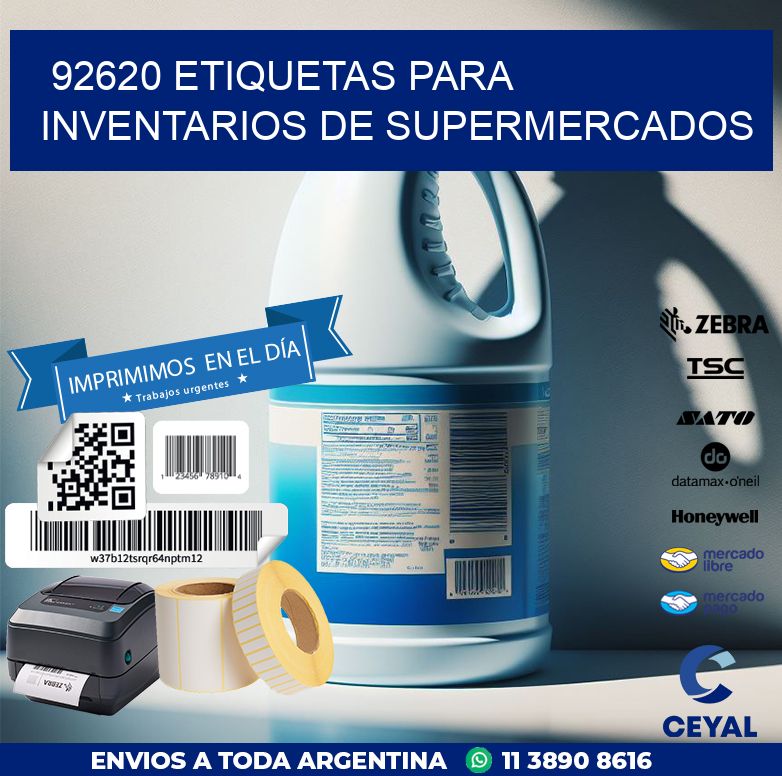 92620 ETIQUETAS PARA INVENTARIOS DE SUPERMERCADOS