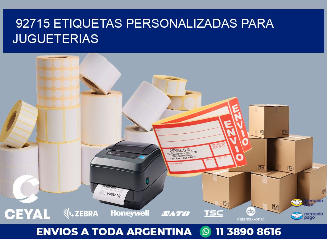 92715 ETIQUETAS PERSONALIZADAS PARA JUGUETERIAS