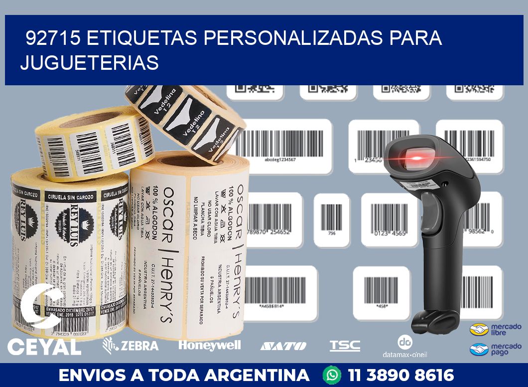 92715 ETIQUETAS PERSONALIZADAS PARA JUGUETERIAS
