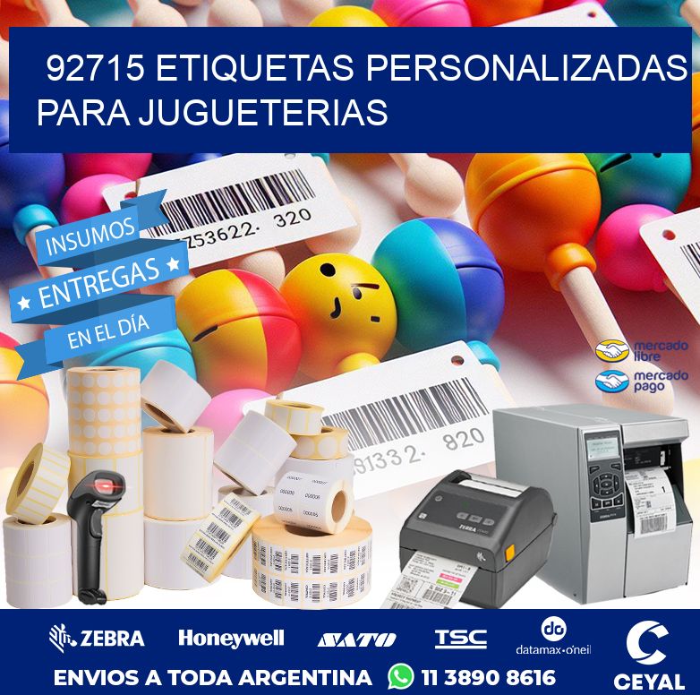 92715 ETIQUETAS PERSONALIZADAS PARA JUGUETERIAS