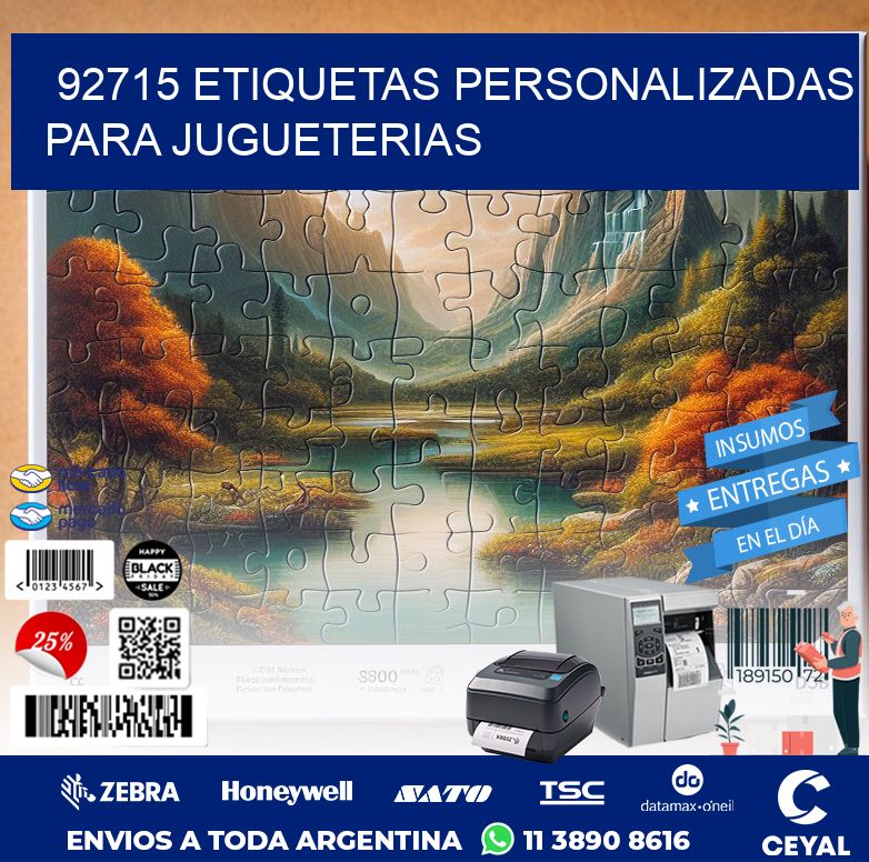 92715 ETIQUETAS PERSONALIZADAS PARA JUGUETERIAS