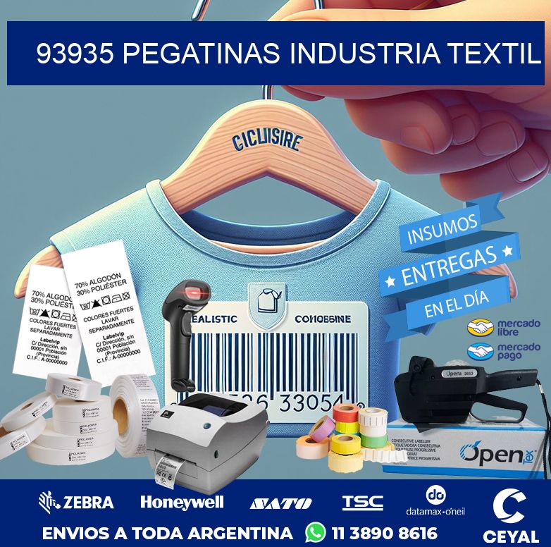 93935 PEGATINAS INDUSTRIA TEXTIL