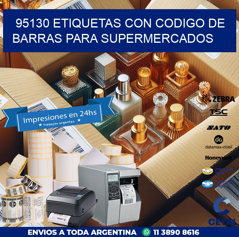 95130 ETIQUETAS CON CODIGO DE BARRAS PARA SUPERMERCADOS