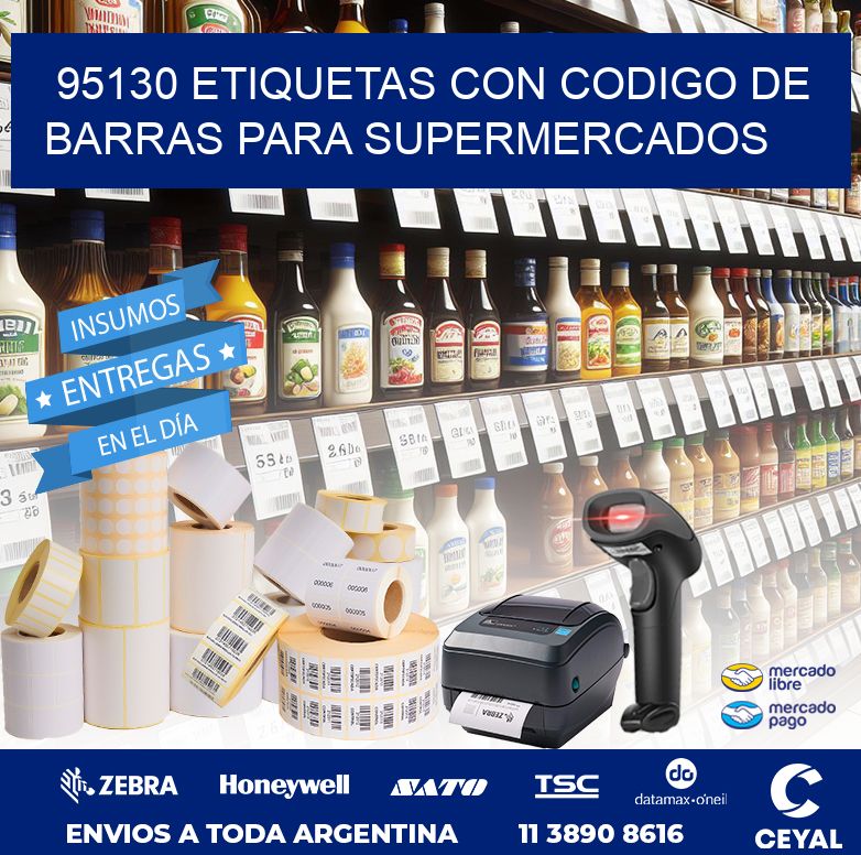 95130 ETIQUETAS CON CODIGO DE BARRAS PARA SUPERMERCADOS