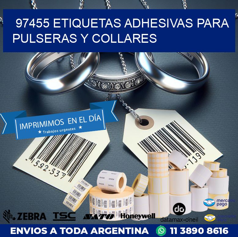 97455 ETIQUETAS ADHESIVAS PARA PULSERAS Y COLLARES