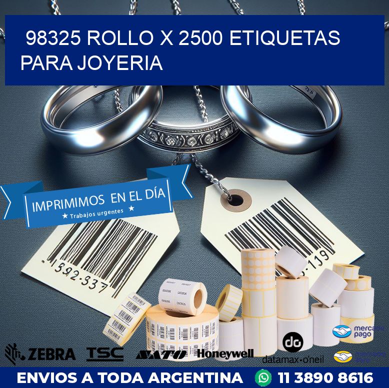 98325 ROLLO X 2500 ETIQUETAS PARA JOYERIA