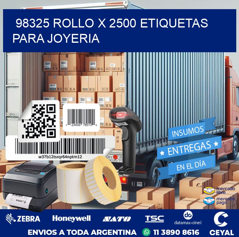 98325 ROLLO X 2500 ETIQUETAS PARA JOYERIA