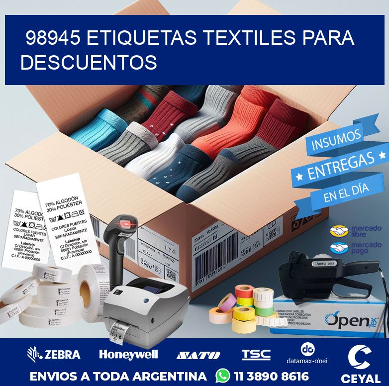 98945 ETIQUETAS TEXTILES PARA DESCUENTOS