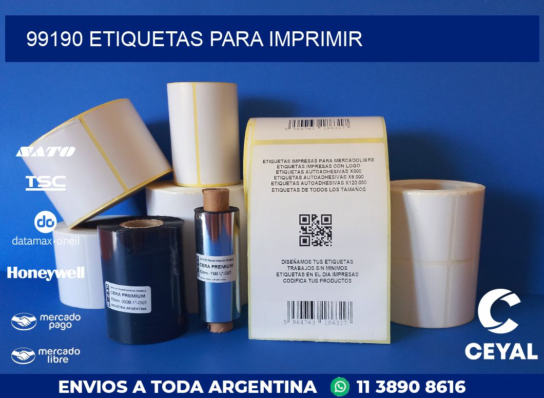 99190 ETIQUETAS PARA IMPRIMIR