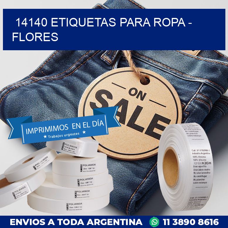 14140 ETIQUETAS PARA ROPA - FLORES