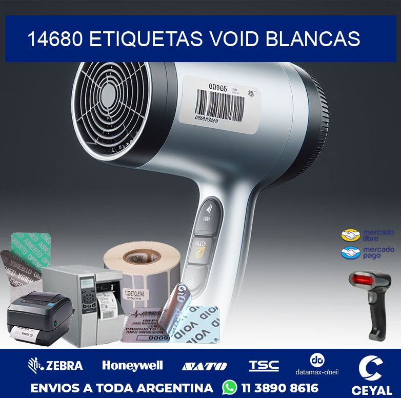 14680 ETIQUETAS VOID BLANCAS
