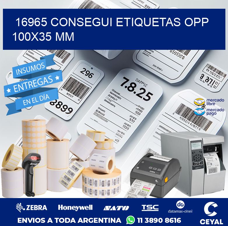16965 CONSEGUI ETIQUETAS OPP 100X35 MM